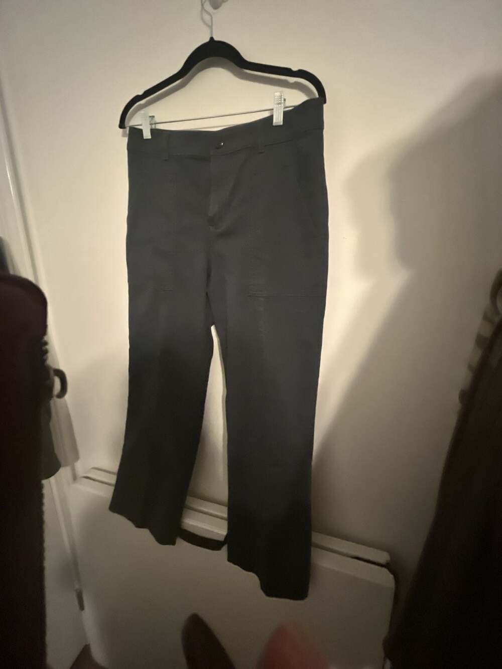 LOFT Utility Pants Size 8 Black Straight Leg